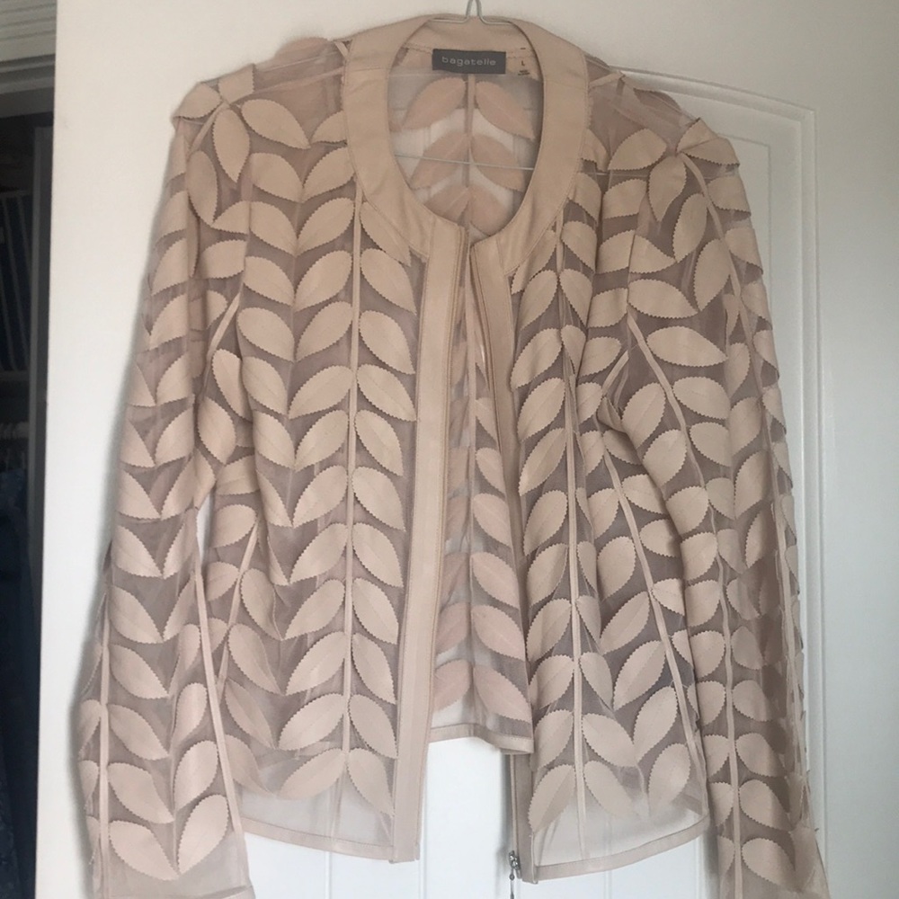 Women’s large vegan leather Fashion jacket